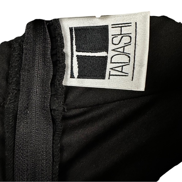 Tadashi Shoji Black Pleated Fit and Flare Midi Dress - Picture 14 of 16